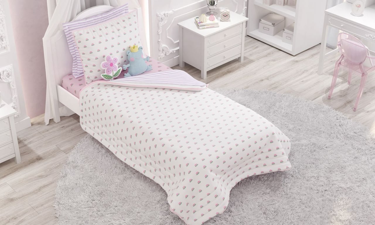 Edredom Infantil Solteiro Floral Monet — vista alternativa