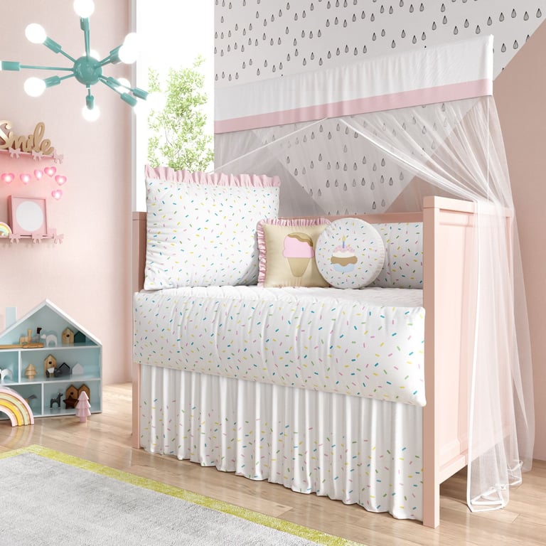 Kit Berço Doce Sonho Rosa — vista alternativa