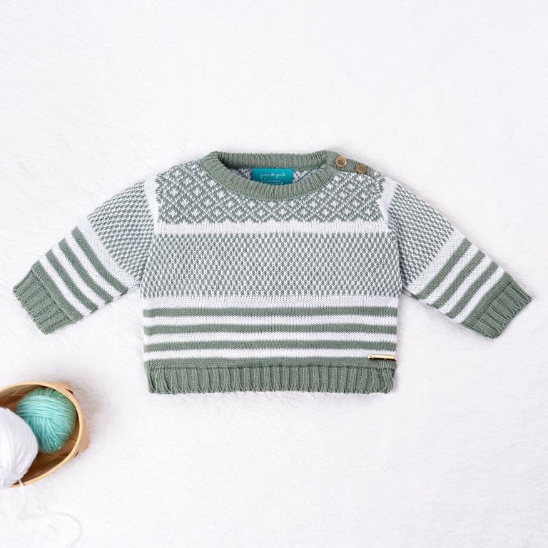 Casaquinho Tricot Geométrico Verde