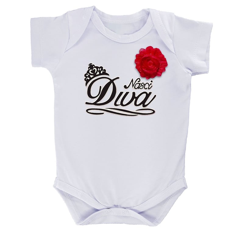 Body Manga Curta Nasci Diva Branco Tam P