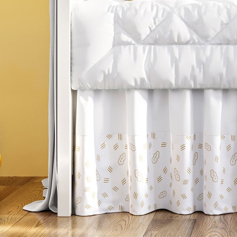 Saia de Berço Barra Estampa Folha Amiguinhos O Rei Leão