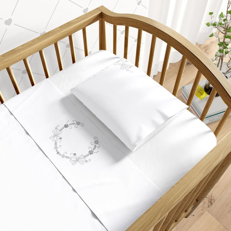 Jogo de Lençol Berço Arabesco Prata 3 peças — vista alternativa