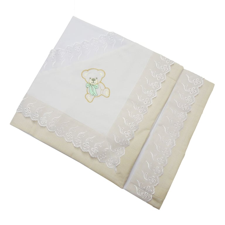 Manta Malha Urso Fofinho Bege 80cm