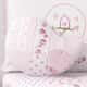 Almofada Passarinho Patchwork Rosa 30cm - imagem 1