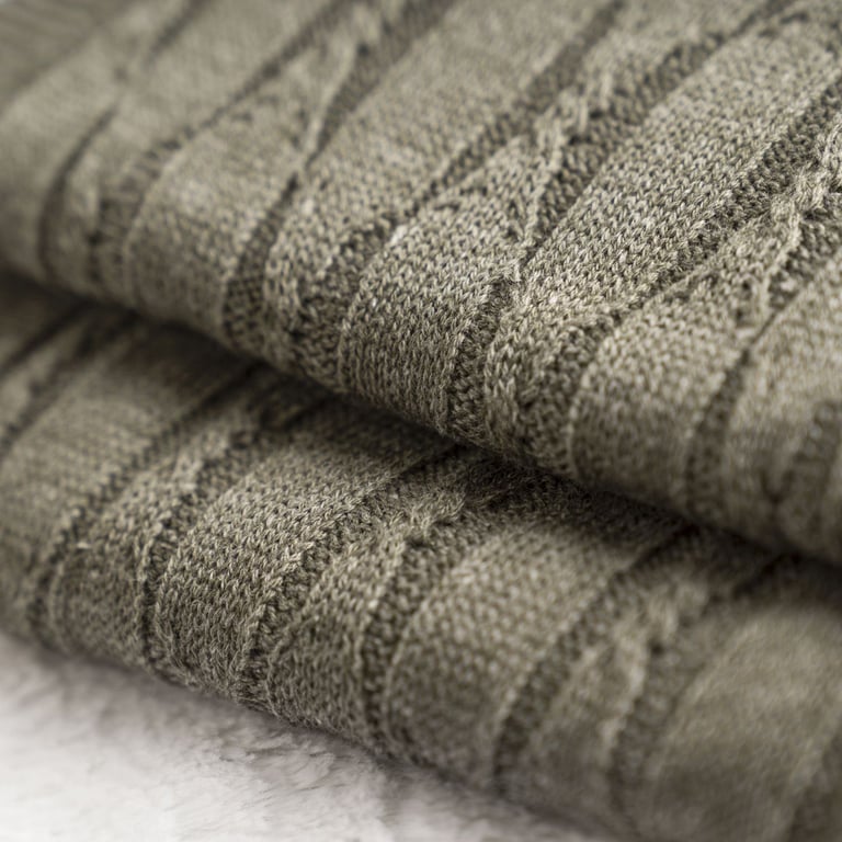 Manta Bebê Tricot Trama Aram Verde Musgo 80cm — vista alternativa