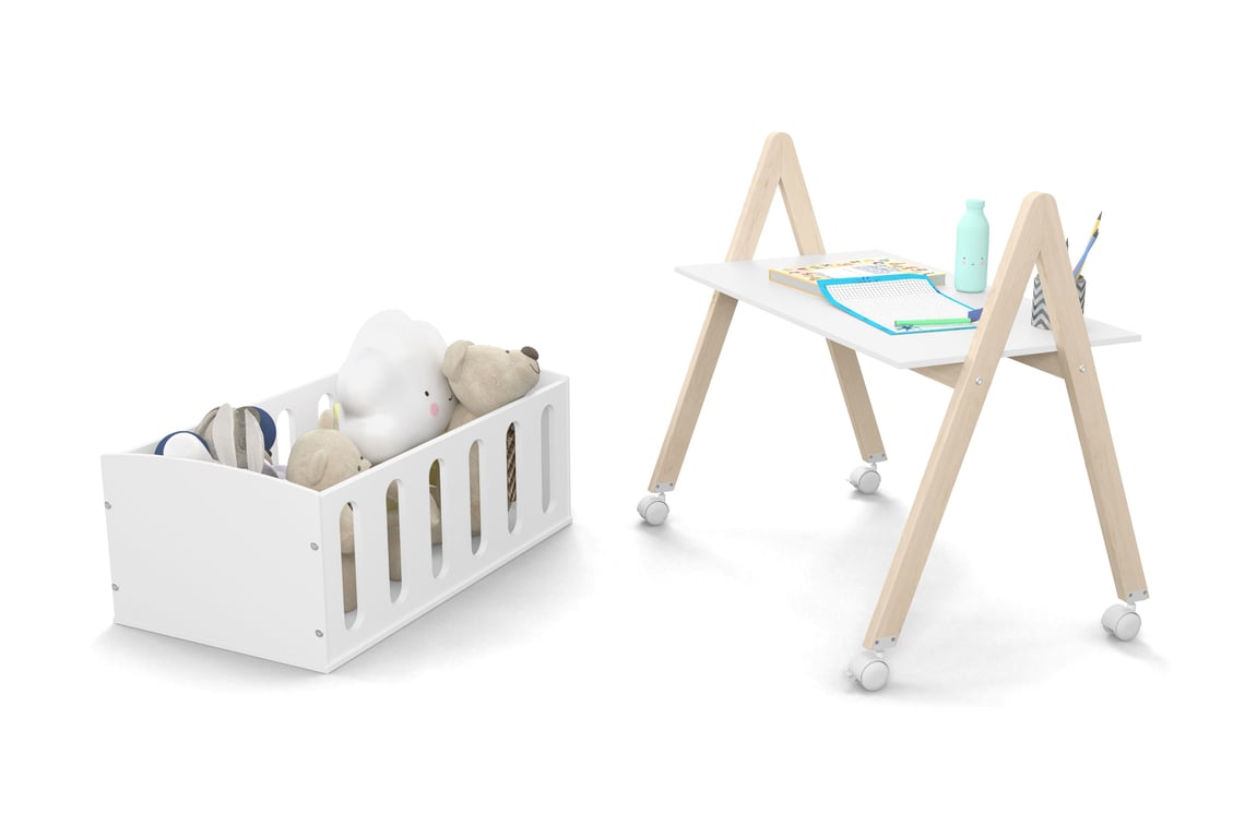 Mini Berço Sissi Branco Soft Natural + Mini Colchão Brinde — vista alternativa