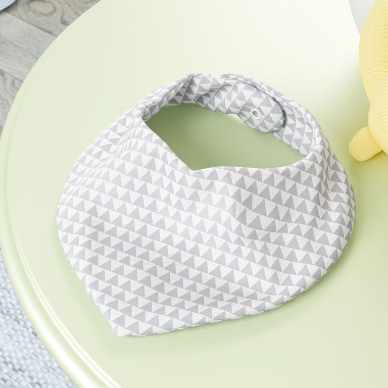 Babador Bandana Triângulos Cinza