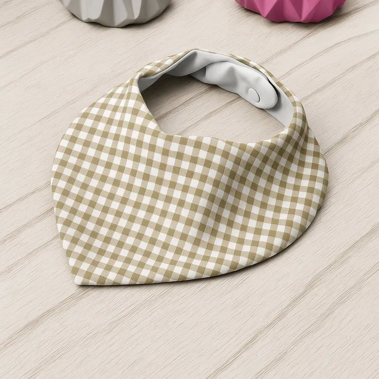 Babador Bandana Xadrez Palha