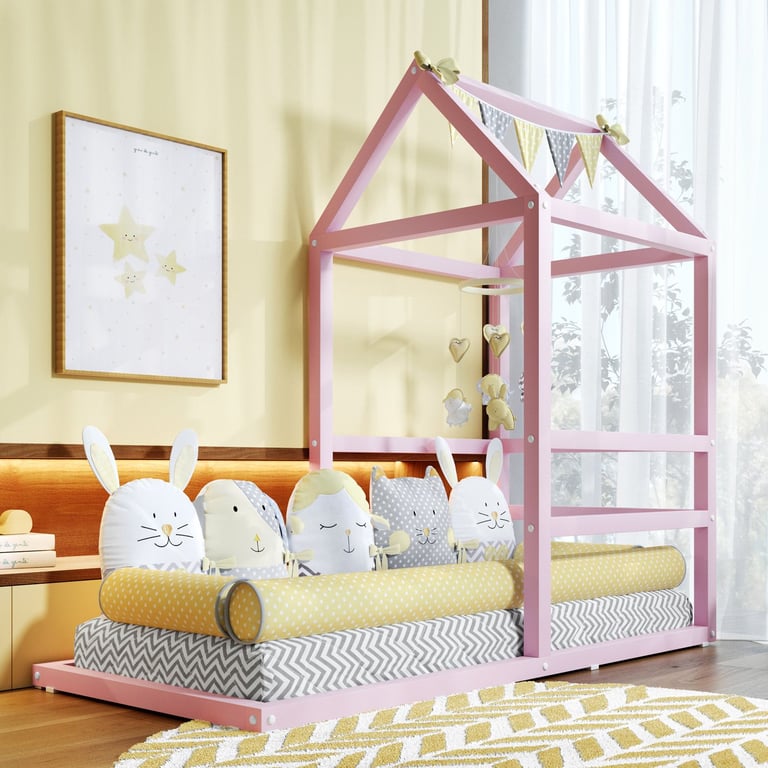 Cama Meia Casinha Montessoriana Branco