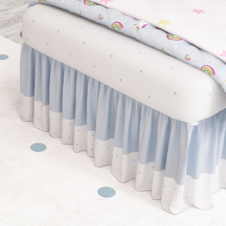 Saia de Cama Infantil Amiguinhas Unicórnio