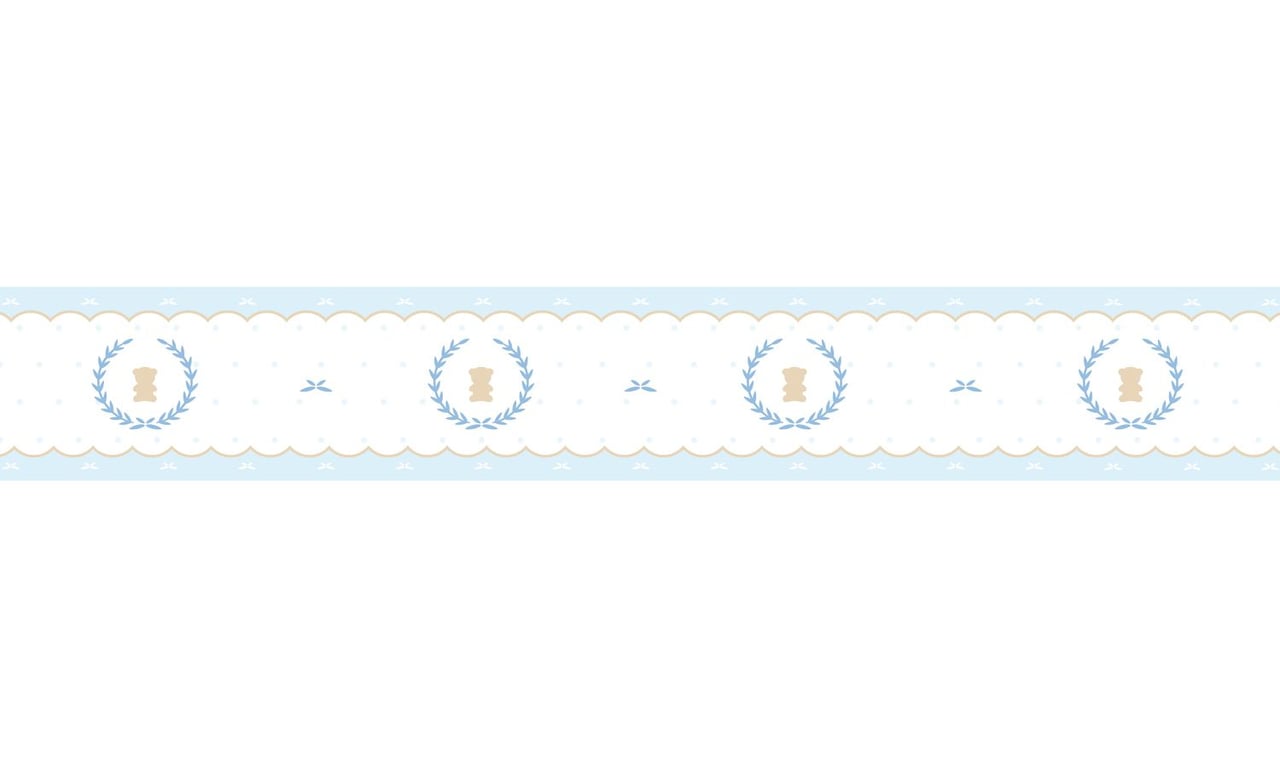 Faixa Adesiva de Parede Urso Luxo Azul — vista alternativa