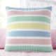 Almofada Quadrada Tricot Listras Arco-íris 38cm - imagem 1