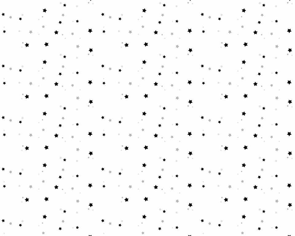 Papel de Parede Estrelinhas Preto e Cinza