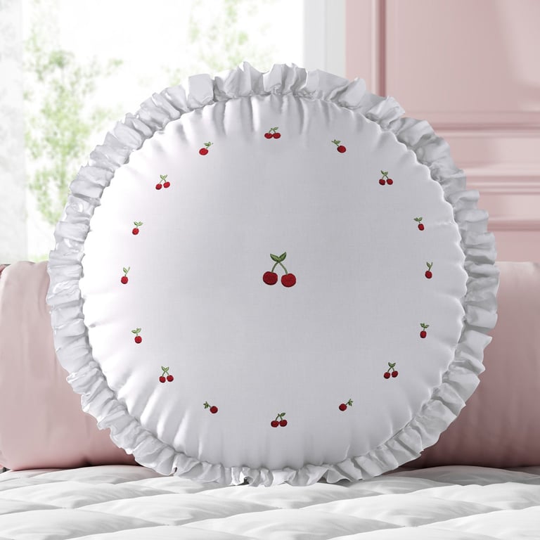 Almofada Redonda Cerejinhas 30cm