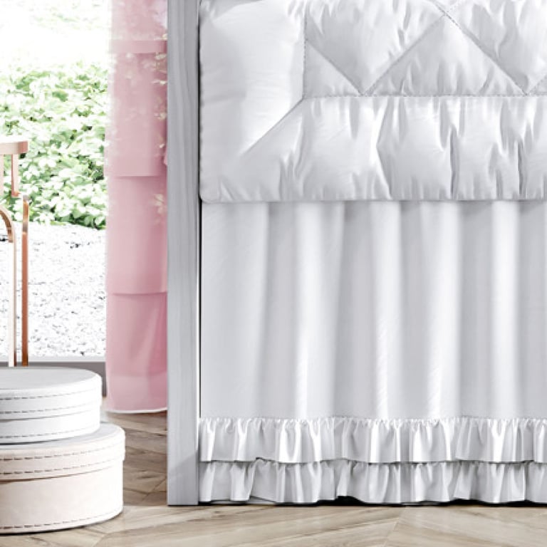 Saia de Berço Barra Babados Arabesque