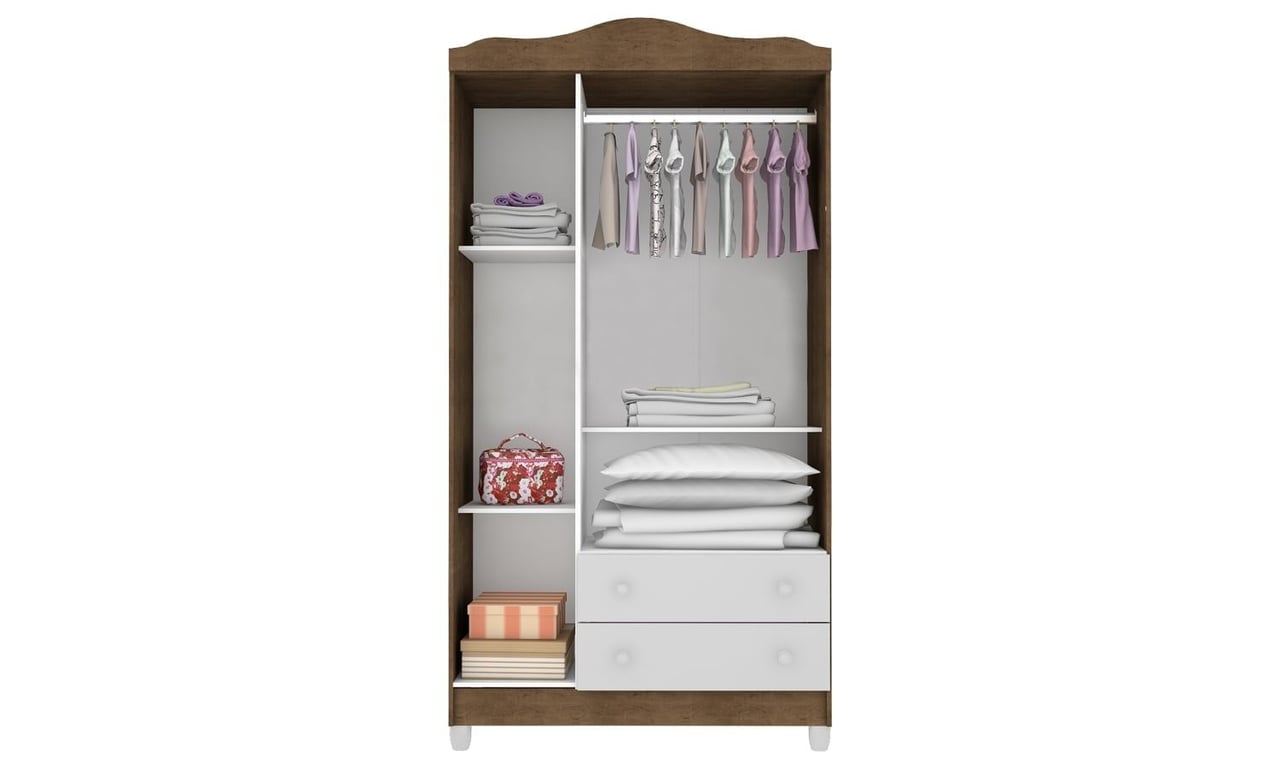 Guarda Roupa Infantil Branco 3 Portas Ariel — vista alternativa