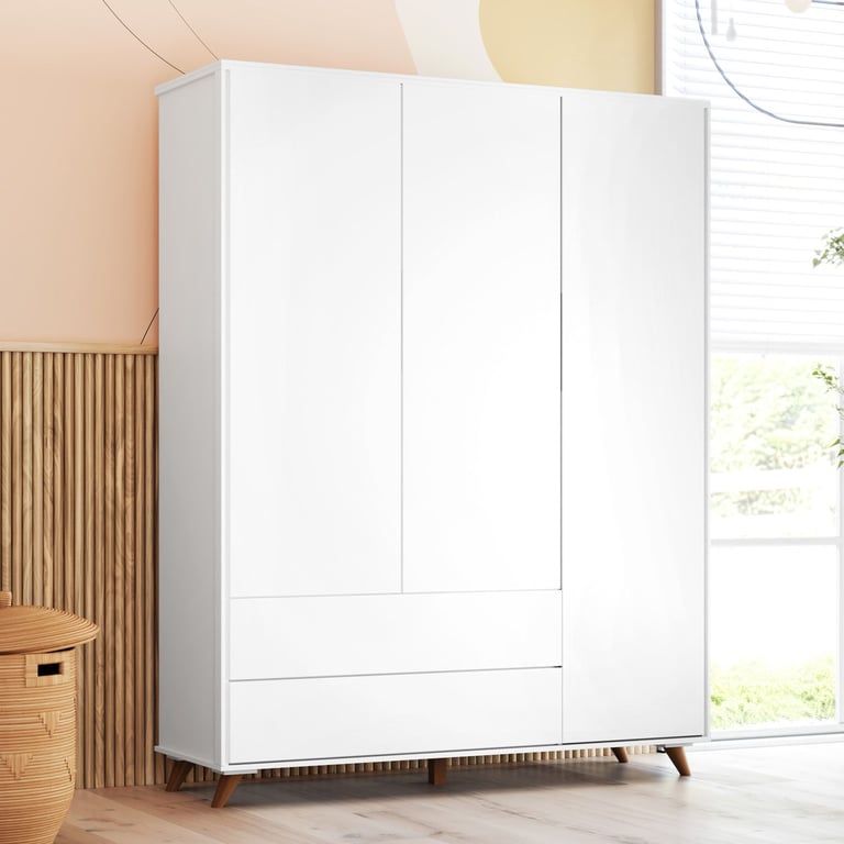 Guarda Roupa Infantil Branco 3 Portas Confort