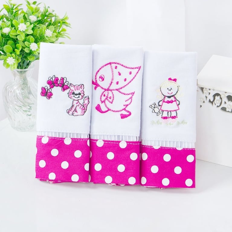 Jogo de Fraldas de Boca em Malha Meu Bebê