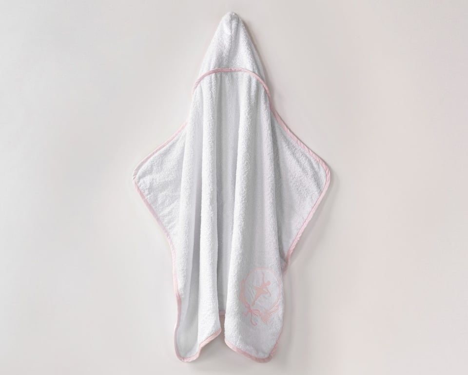 Toalha Capuz com Fralda Claire Rosé