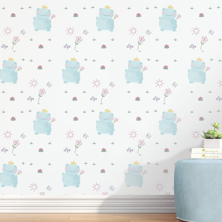 Papel de Parede Príncipe Sapo Floral Monet 3m