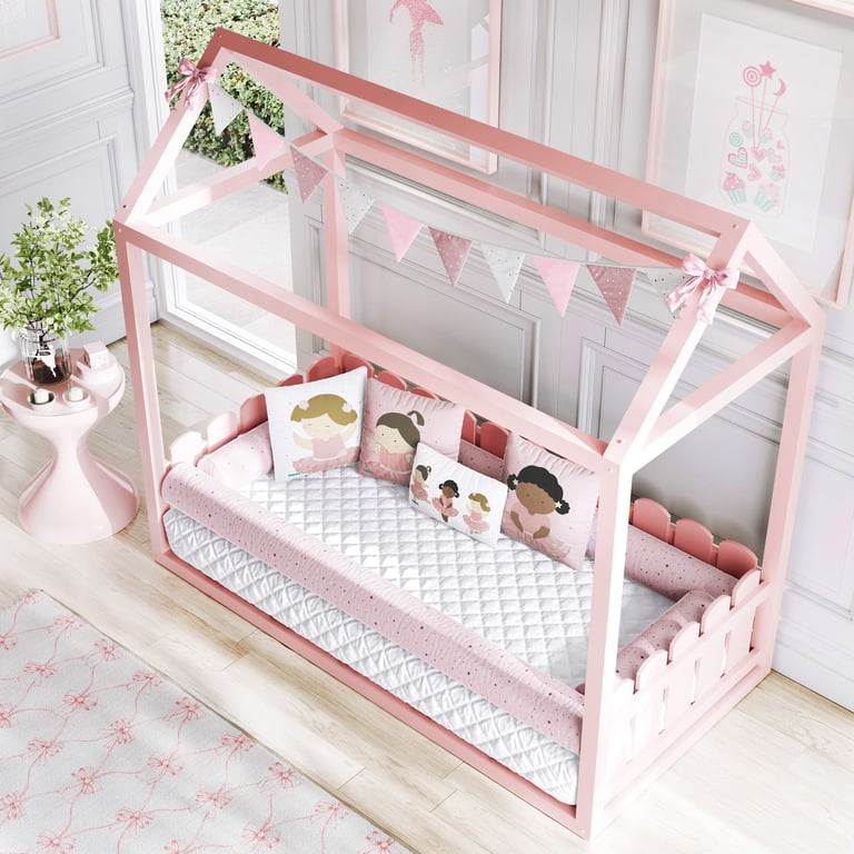 Kit Montessoriano Bailarinas Baby com Edredom Branco — vista alternativa
