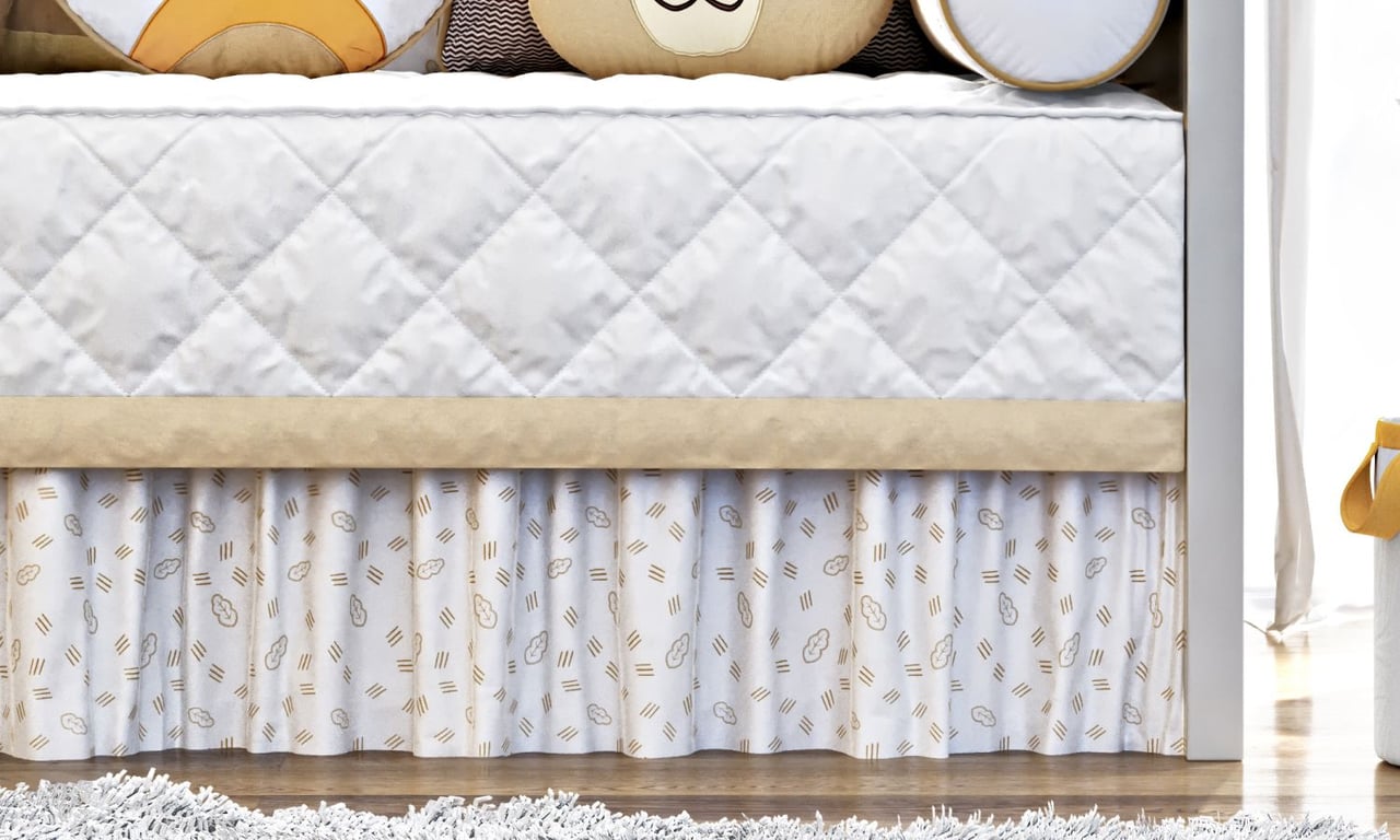 Saia de Cama Babá Folhas da Savana — vista alternativa