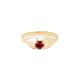 Anel Infantil Pontinho de Amor Strass Vermelho Ouro - imagem 2