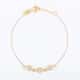 Pulseira Infantil Trevo de Quatro Folhas com Zircônia Ouro - imagem 1