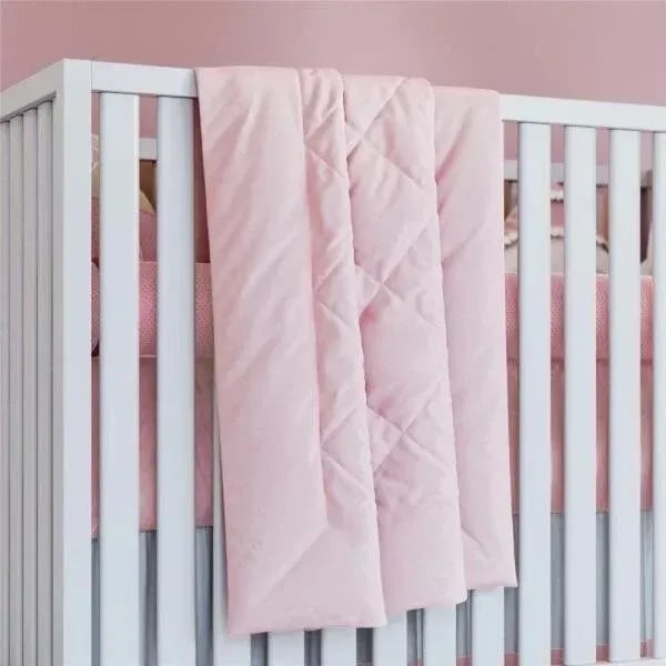 Edredom de Berço Matelado Rosa