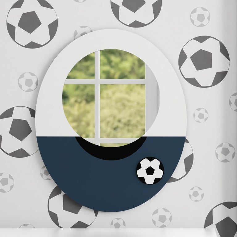 Espelho Redondo Futebol 36cm