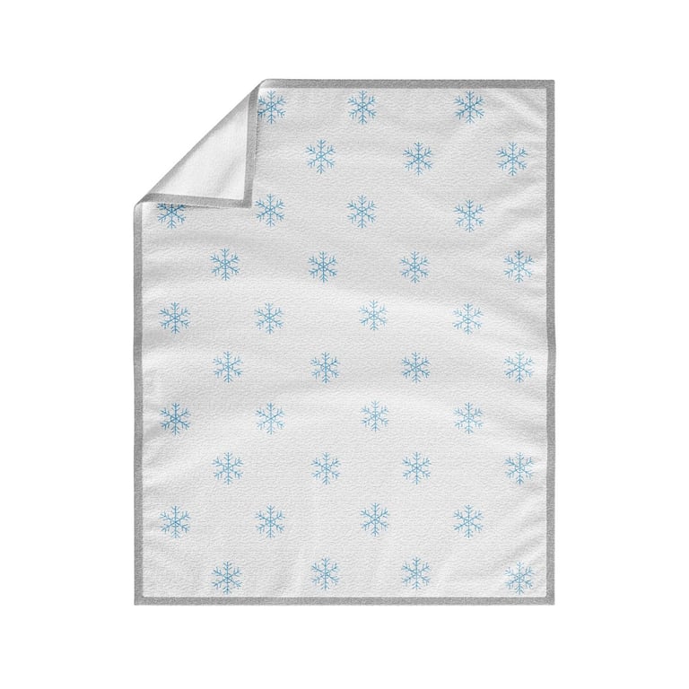 Manta Tricot Floco de Neve Azul 1M — vista alternativa