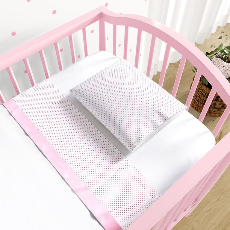 Jogo de Lençol Berço Poá Luxo Rosa 3 peças — vista alternativa
