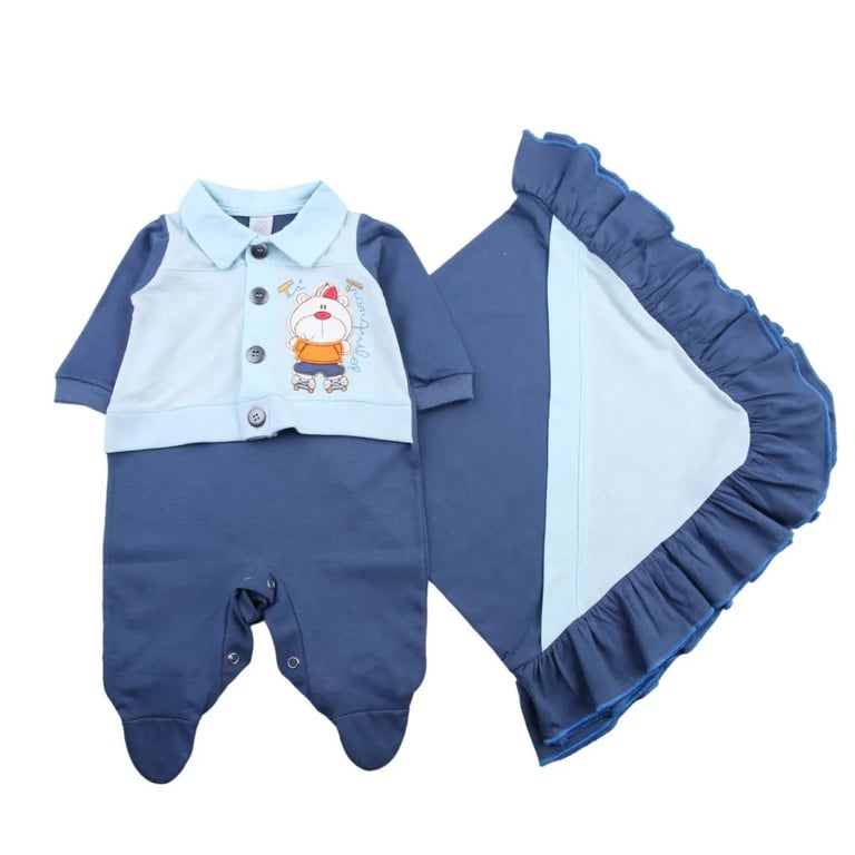 Saída de Maternidade Baby Gijo Ursinho com Patins