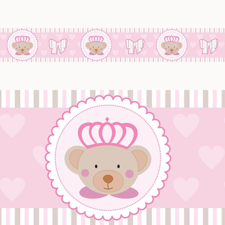 Faixa Adesiva de Parede Ursa Princesa