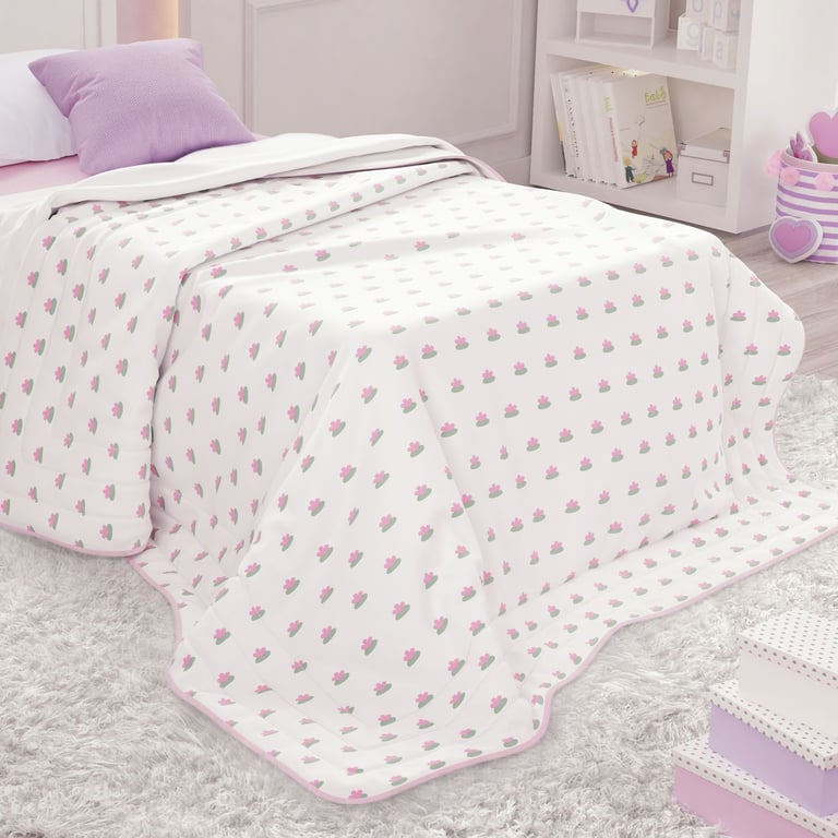 Edredom Infantil Solteiro Floral Monet