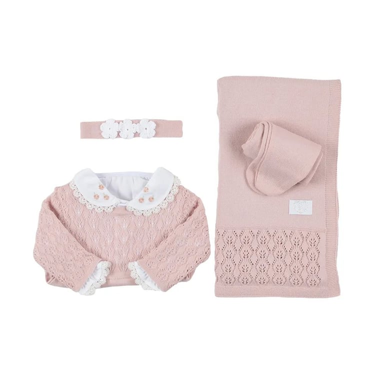 Saída Maternidade Fofinho com Detalhe Bordado Nude