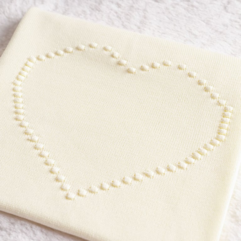 Saída Maternidade Tricot Coração e Pérola Vermelho 03 Peças — vista alternativa