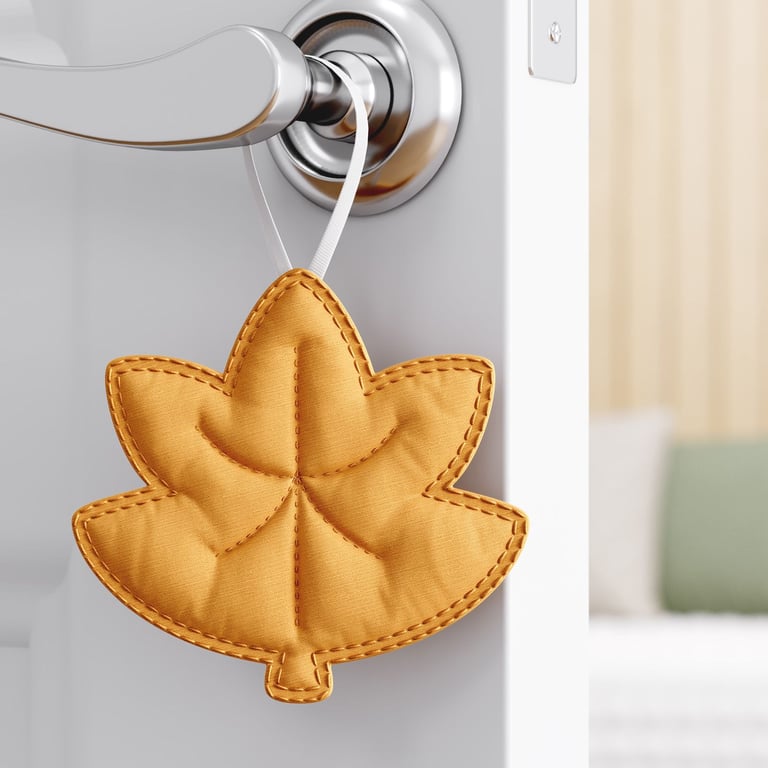 Lembrancinha Maternidade Mon Petit Folha de Outono Amarelo Mostarda