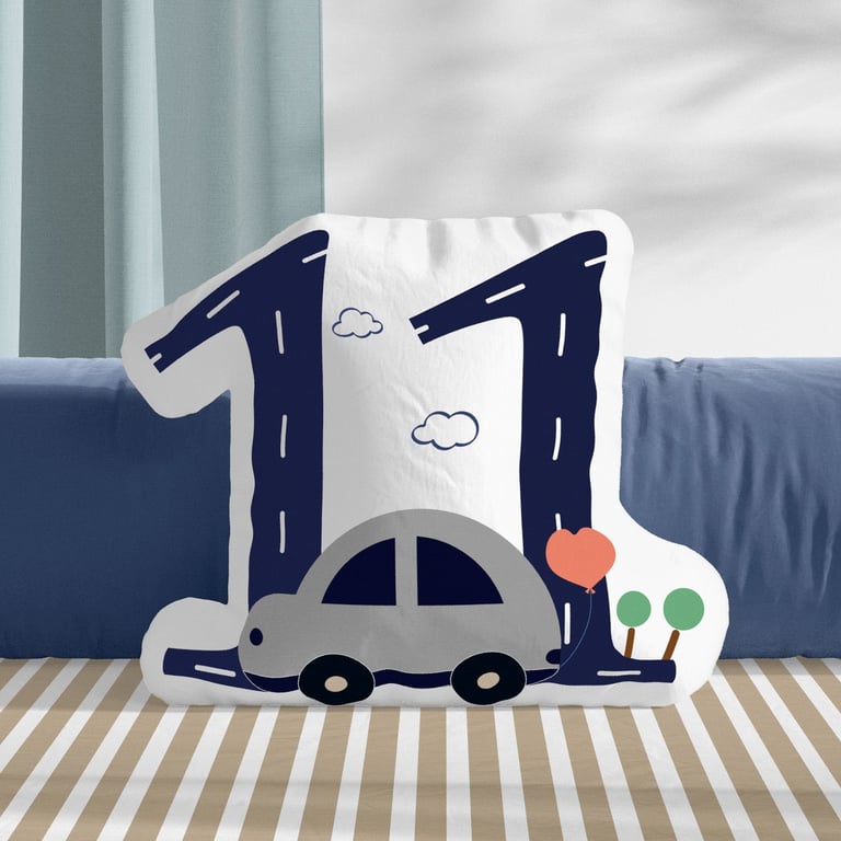Almofada Mesversário Carrinhos Azul Marinho