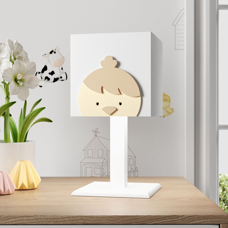 Abajur MDF Amiguinho Pintinho