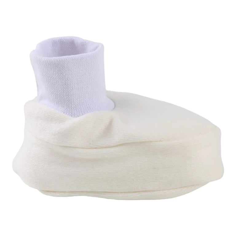Pantufa Bebê Chutinho Liso Off White — vista alternativa