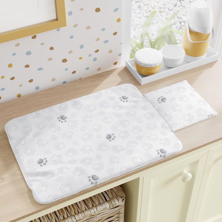 Trocador de Fraldas Portátil Safári Aquarela e Patinhas 73x40cm — vista alternativa