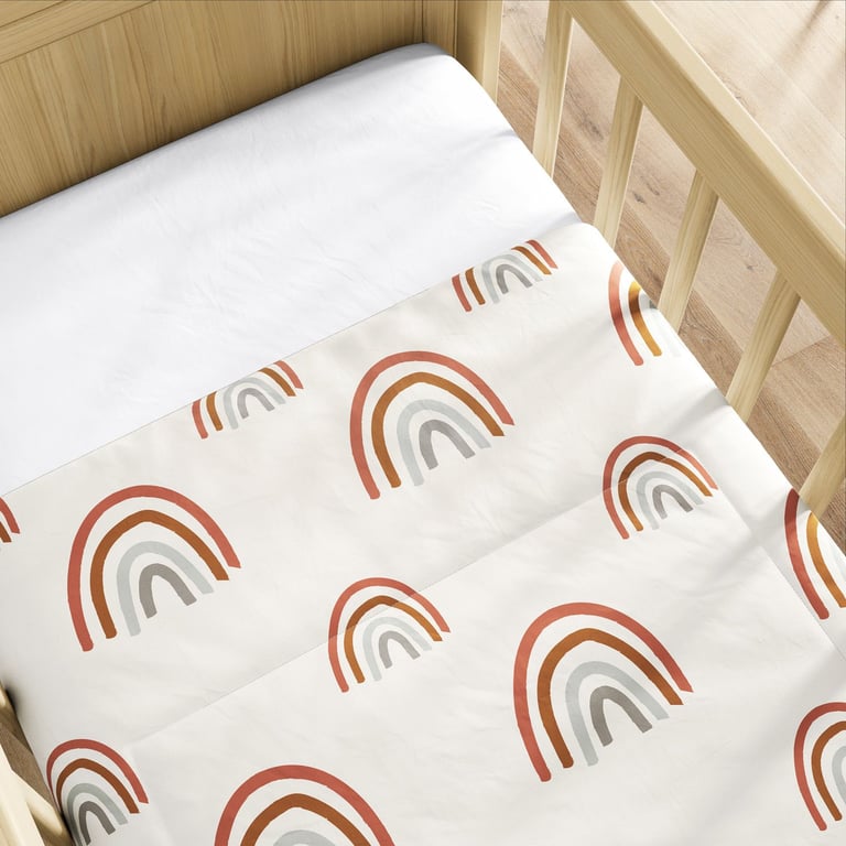 Edredom de Berço Arco-íris Boho — vista alternativa