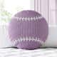 Almofada Redonda Tricot Bola de Beisebol Lilás - imagem 2
