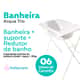 Kit Banho 2 em 1 Acqua Trio com Banheira, Suporte e Assento Redutor Branco - imagem 3