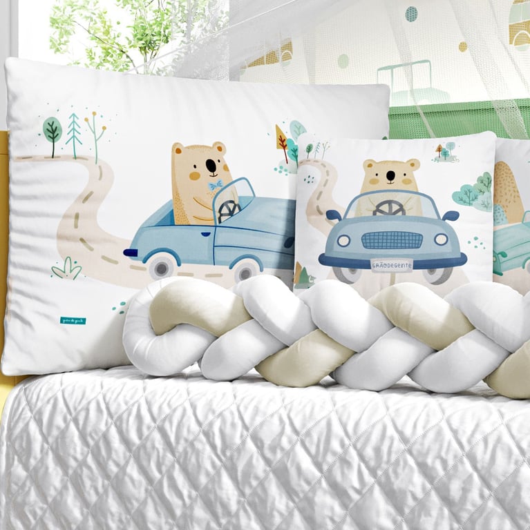 Kit Berço Trança Urso e o Carrinho
