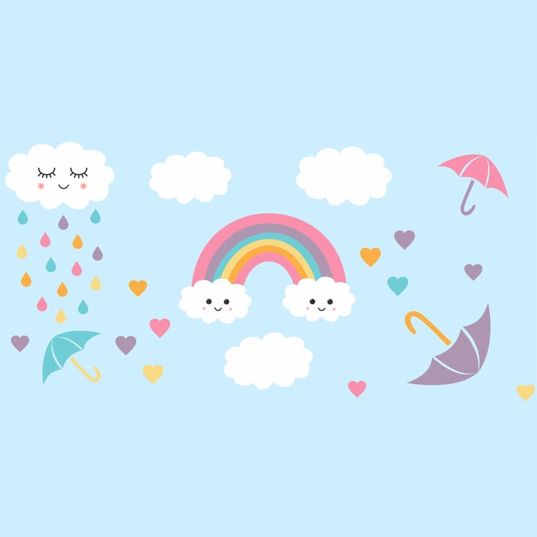 Adesivo de Parede Arco-Íris