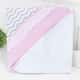 Toalha de Banho Forrada com Capuz Nova Iorque Chevron Rosa - imagem 1