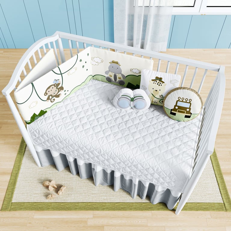 Kit Berço Dobrável 2 em 1 Aventura Safári — vista alternativa