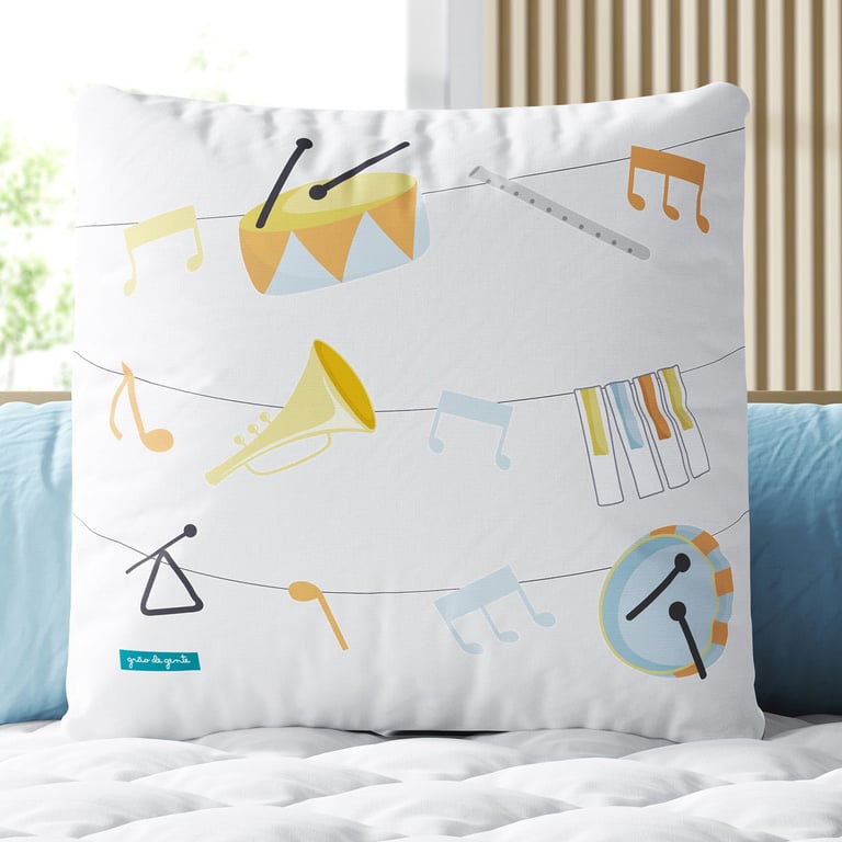 Almofada Quadrada Instrumentos Musicais 30cm